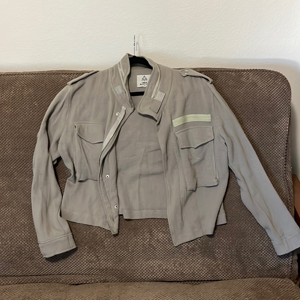Light green Urban Outfitters utility jacket.